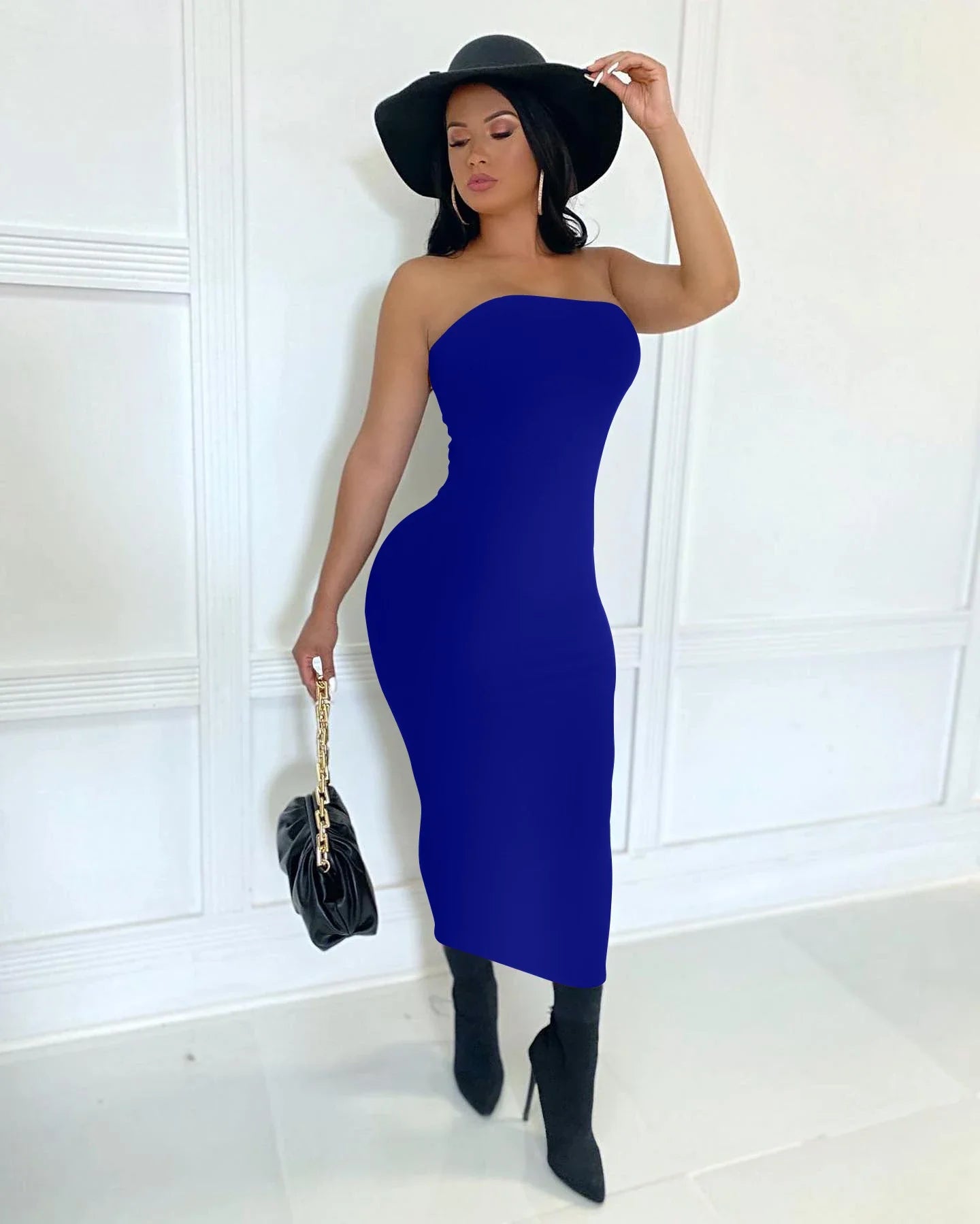 summer women's sexy sleeveless chest wrapped Long Beach Dress nowadaysfashion
