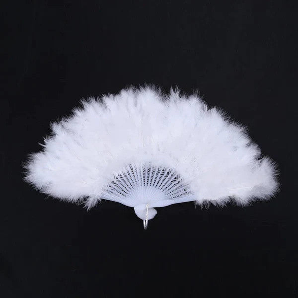 Marabou Feather Fans in 3 Colors Festival Drip